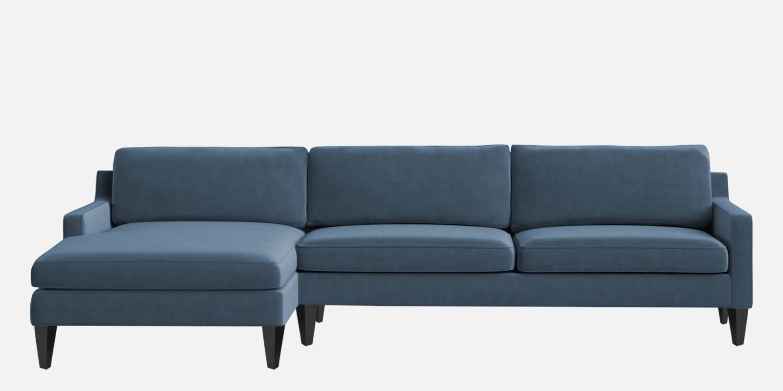 Jones Velvet RHS Sectional Sofa (3+Lounger) In Oxford Blue Colour - Febonic Living