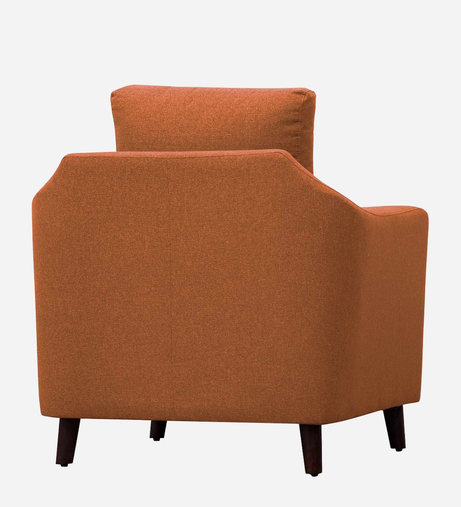 Kevin Fabric 1 Seater Sofa In Vivid Orange Colour - Febonic Living