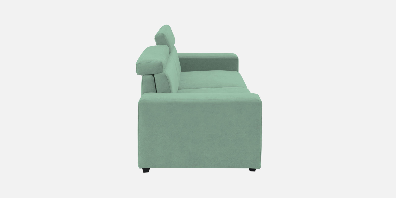 Hiro Fabric 3 Seater Sofa In Mist Blue Colour - Febonic Living
