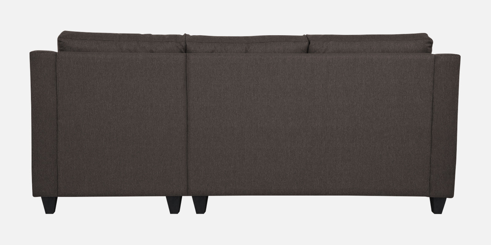 Welly Fabric LHS Sectional Sofa (2+Lounger) In Capsa Brown Colour - Febonic Living