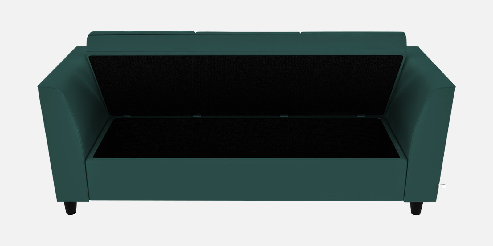 Bristo Velvet 3 Seater Sofa In pine green Colour With Storage - Febonic Living