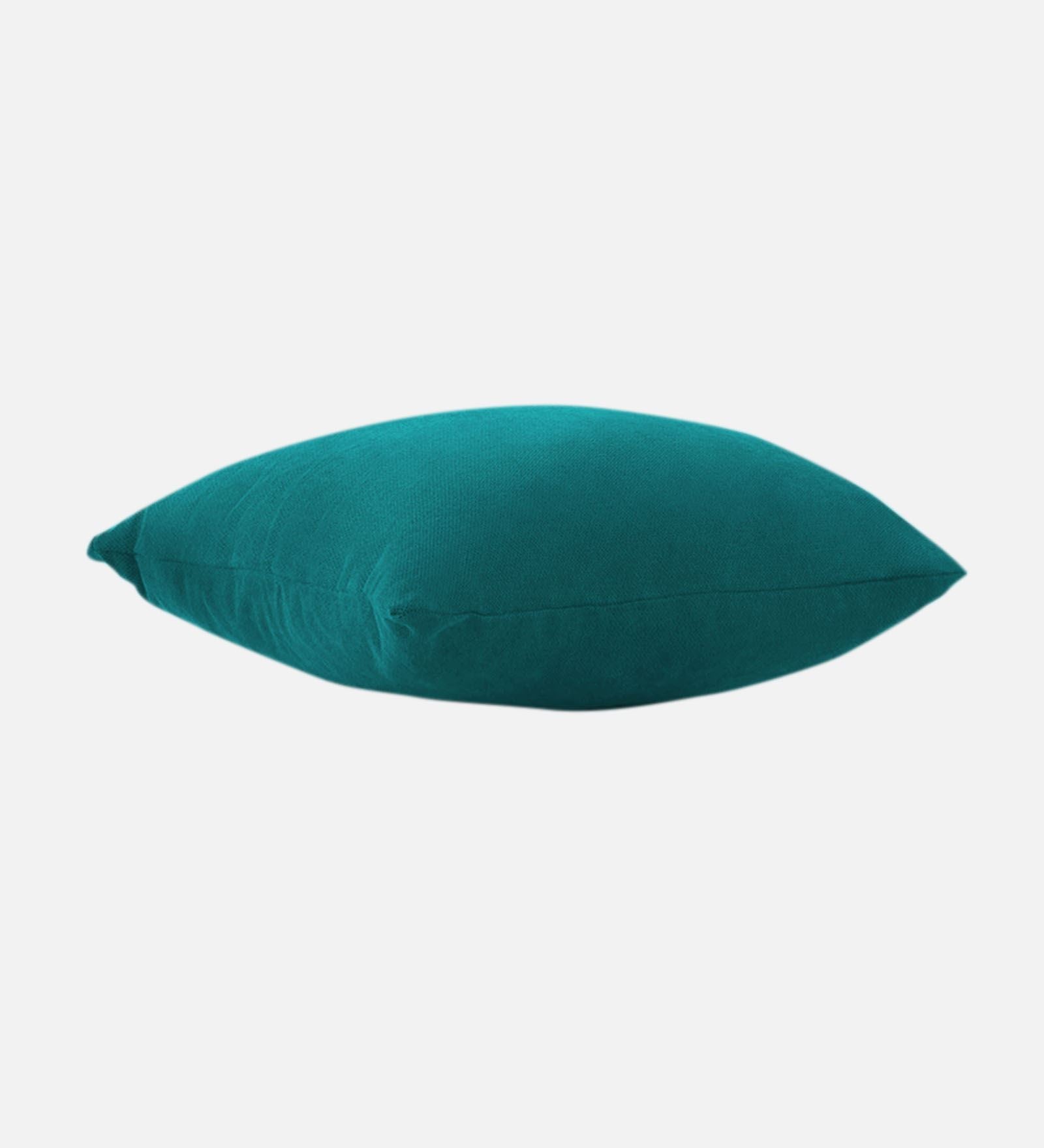 Kaya Fabric Geometric 20x20 inches Cushion + Covers (Pack of 2) In Sea Green Colour - Febonic Living