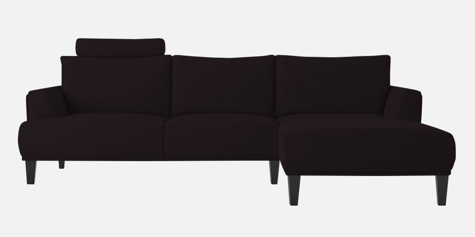 Como Fabric LHS Sectional Sofa (3+Lounger) In Cara Brown Colour - Febonic Living