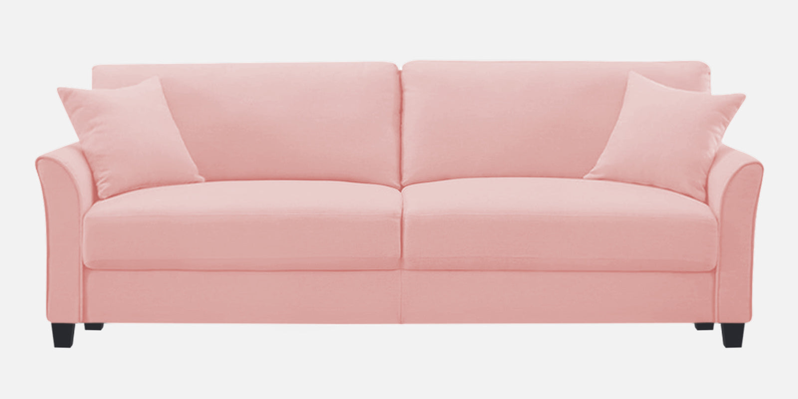 Daroo Velvet 3 Seater Sofa In Millennial Pink Colour - Febonic Living