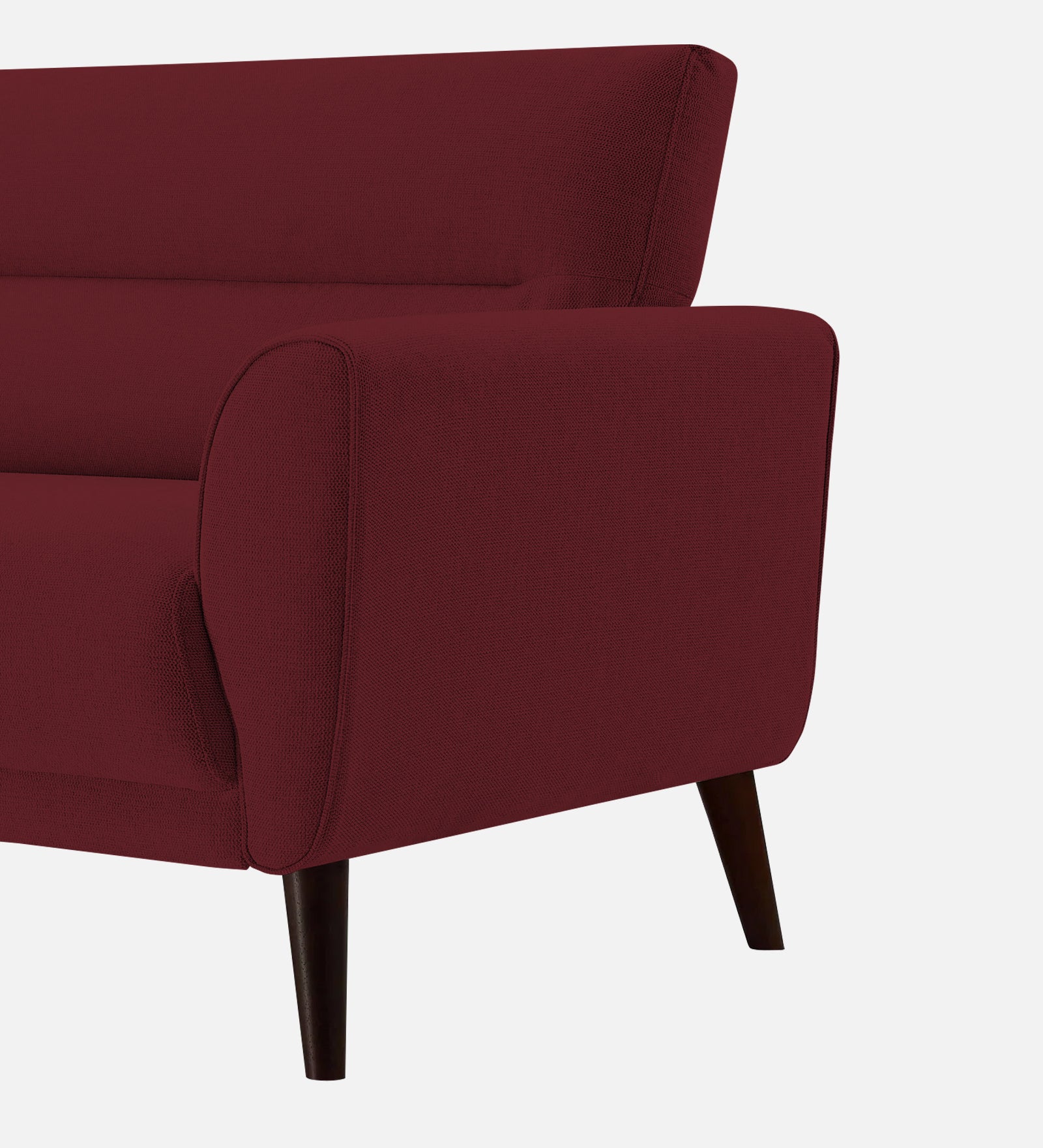 Castro Fabric 1 Seater Sofa In Blood Maroon Colour - Febonic Living