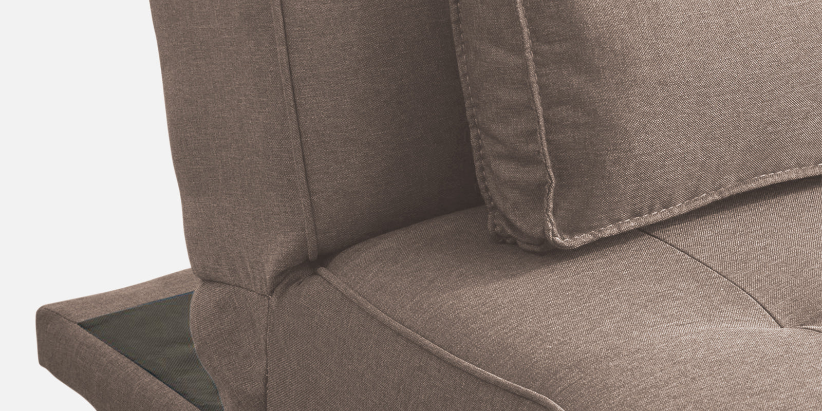 Jerry Fabric 3 Seater Convertible Sofa Cum Bed In Kadhi Beige Colour - Febonic Living