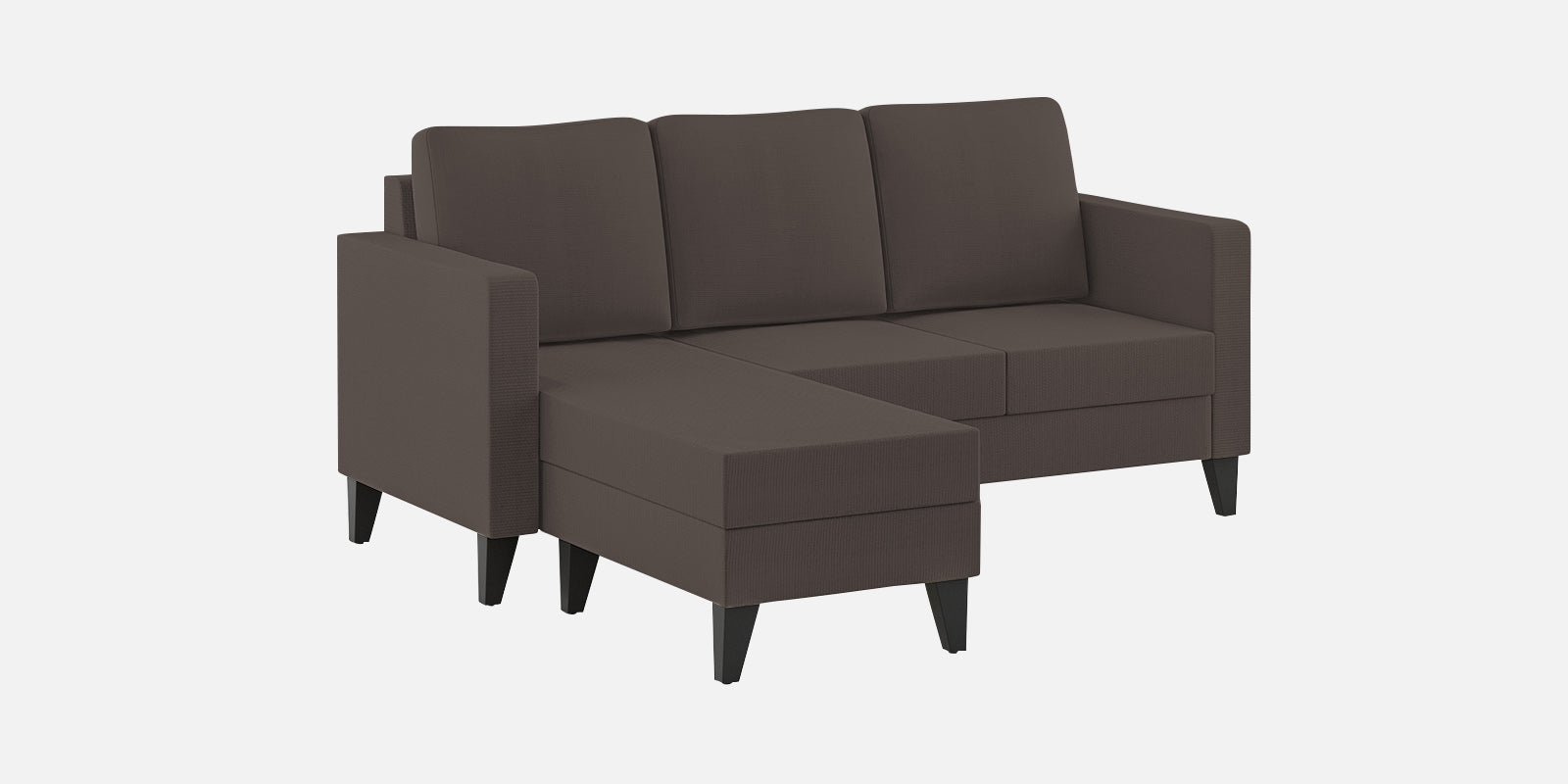 Nori Fabric RHS Sectional Sofa (2+Lounger) In Caspa Brown Colour - Febonic Living