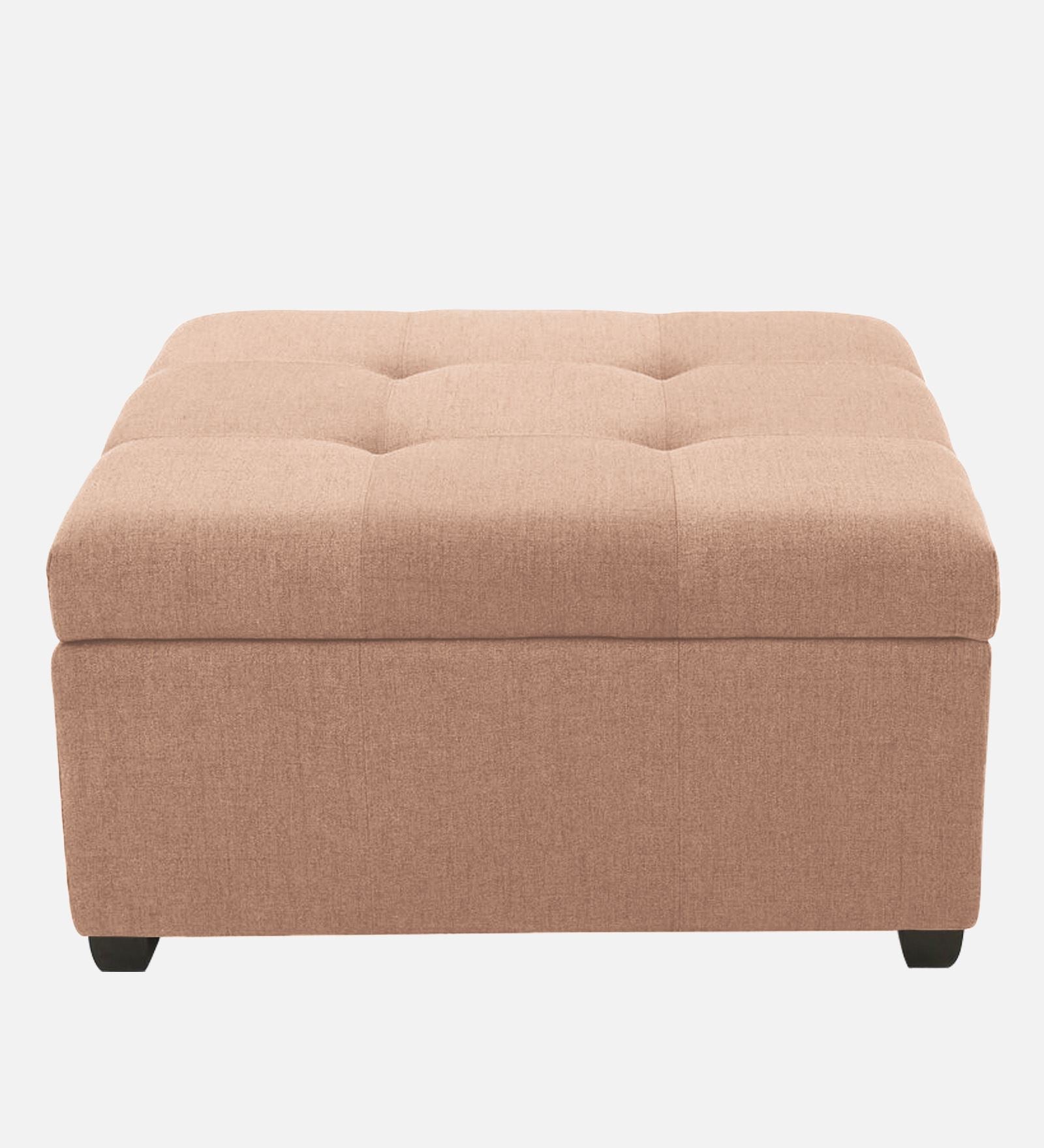 Mubila Fabric Ottoman In Cosmic Beige Colour With Storage - Febonic Living
