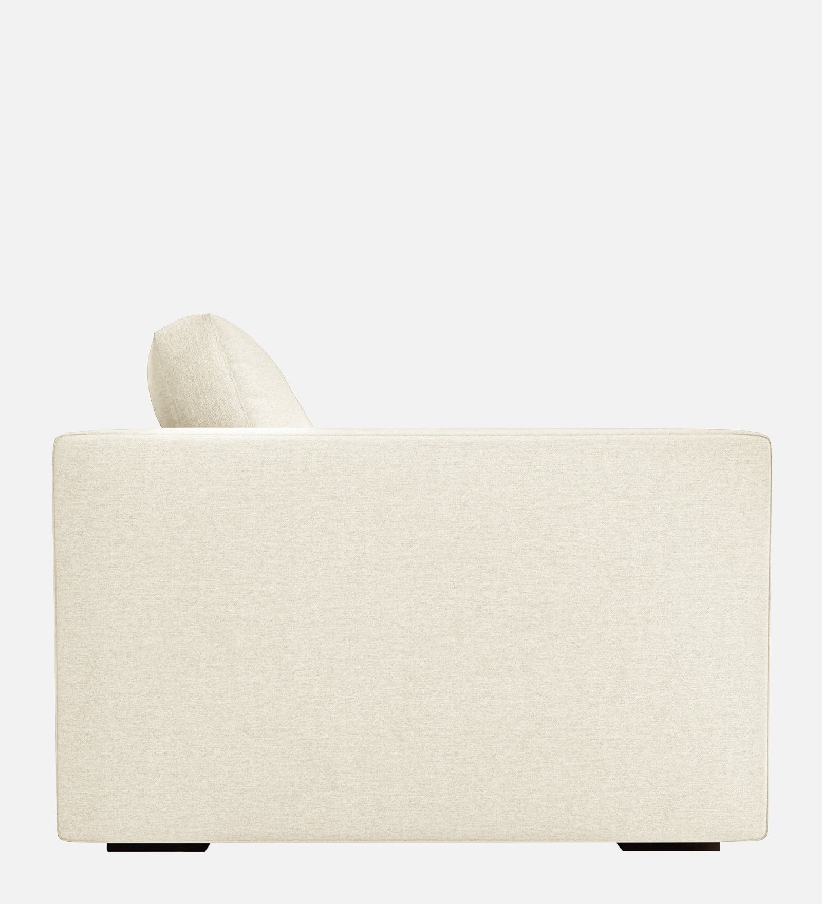 Messy Fabric 1 Seater Sofa In Ivory Cream Colour - Febonic Living