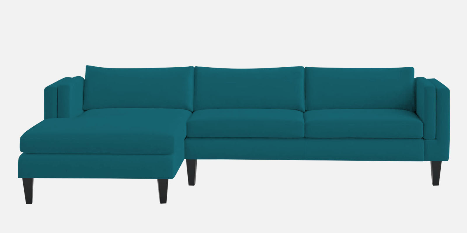 Jasper Velvet RHS Sectional Sofa (3+Lounger) In Pine green Colour - Febonic Living
