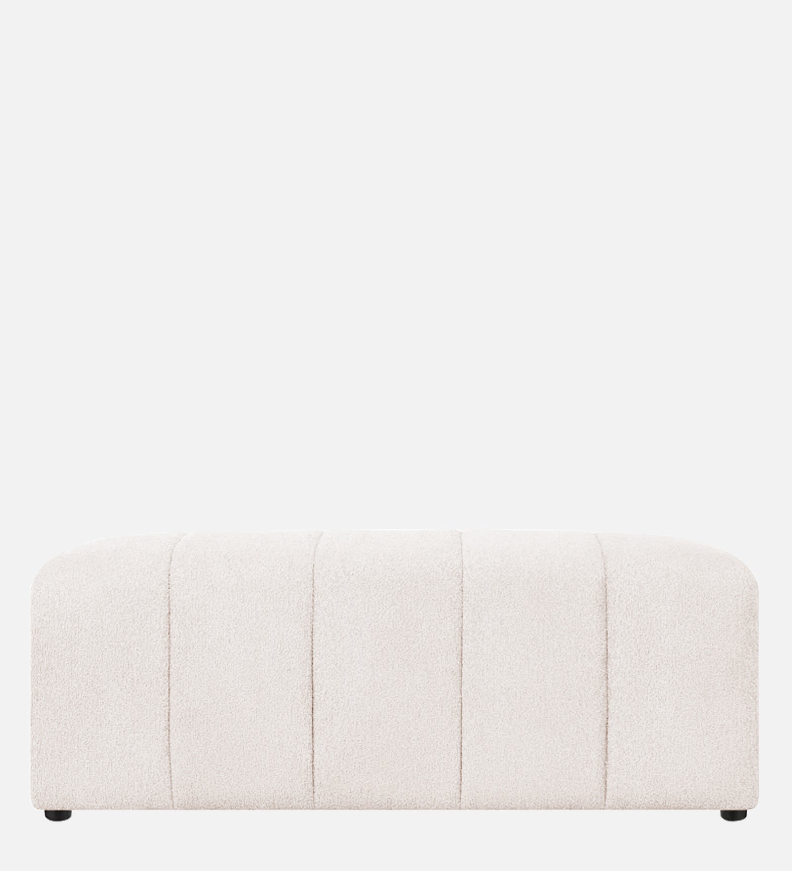 Rexi Boucle Fabric Bench In Bright White Colour - Febonic Living