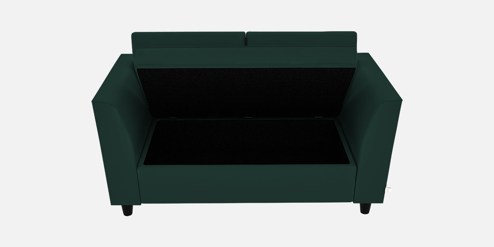 Bristo Velvet 2 Seater Sofa In Forest Green Colour With Storage