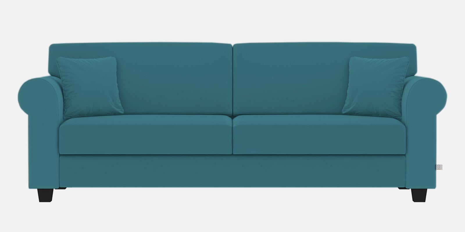 Numonk Velvet 3 Seater Sofa In Aqua Blue Colour - Febonic Living