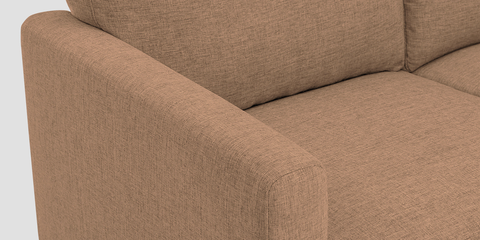 Romie Fabric RHS Sectional Sofa (2+Lounger) In Cosmic Beige Colour - Febonic Living