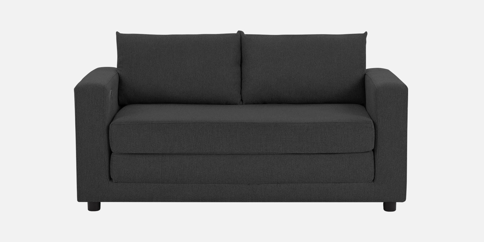 Roman Fabric 3 Seater Foldable Sofa Cum Bed In Charcoal Grey Colour With USB Portable Type - Febonic Living