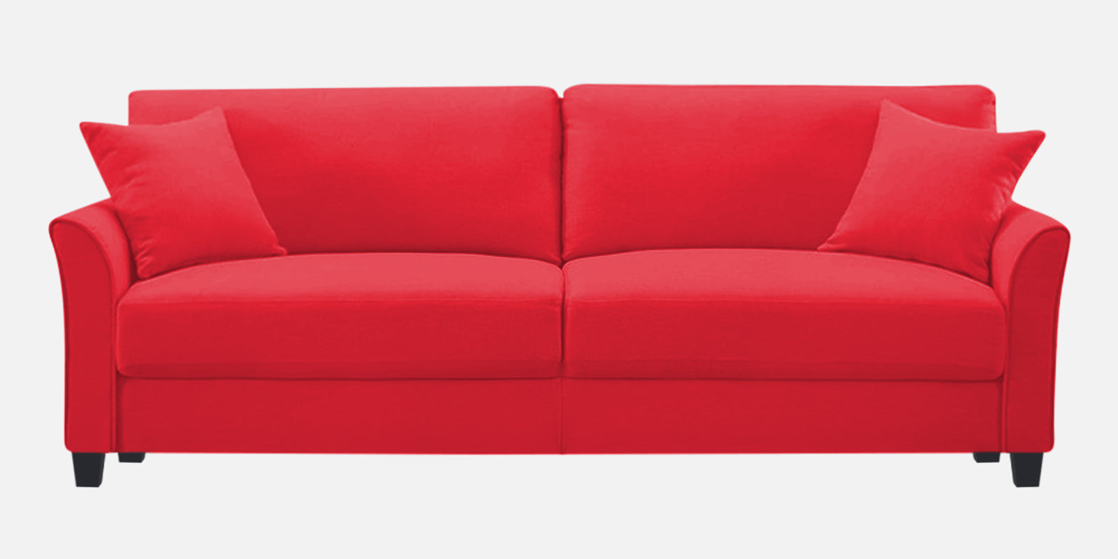 Daroo Velvet 3 Seater Sofa In Ox Blood Maroon Colour - Febonic Living