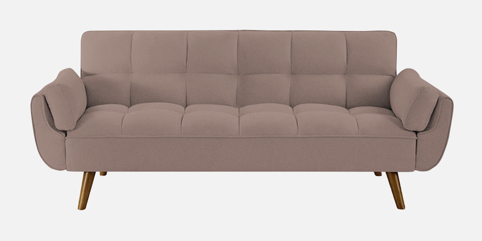 Melano Fabric 3 Seater Convertible Sofa Cum Bed In Kadhi Beige Colour - Febonic Living