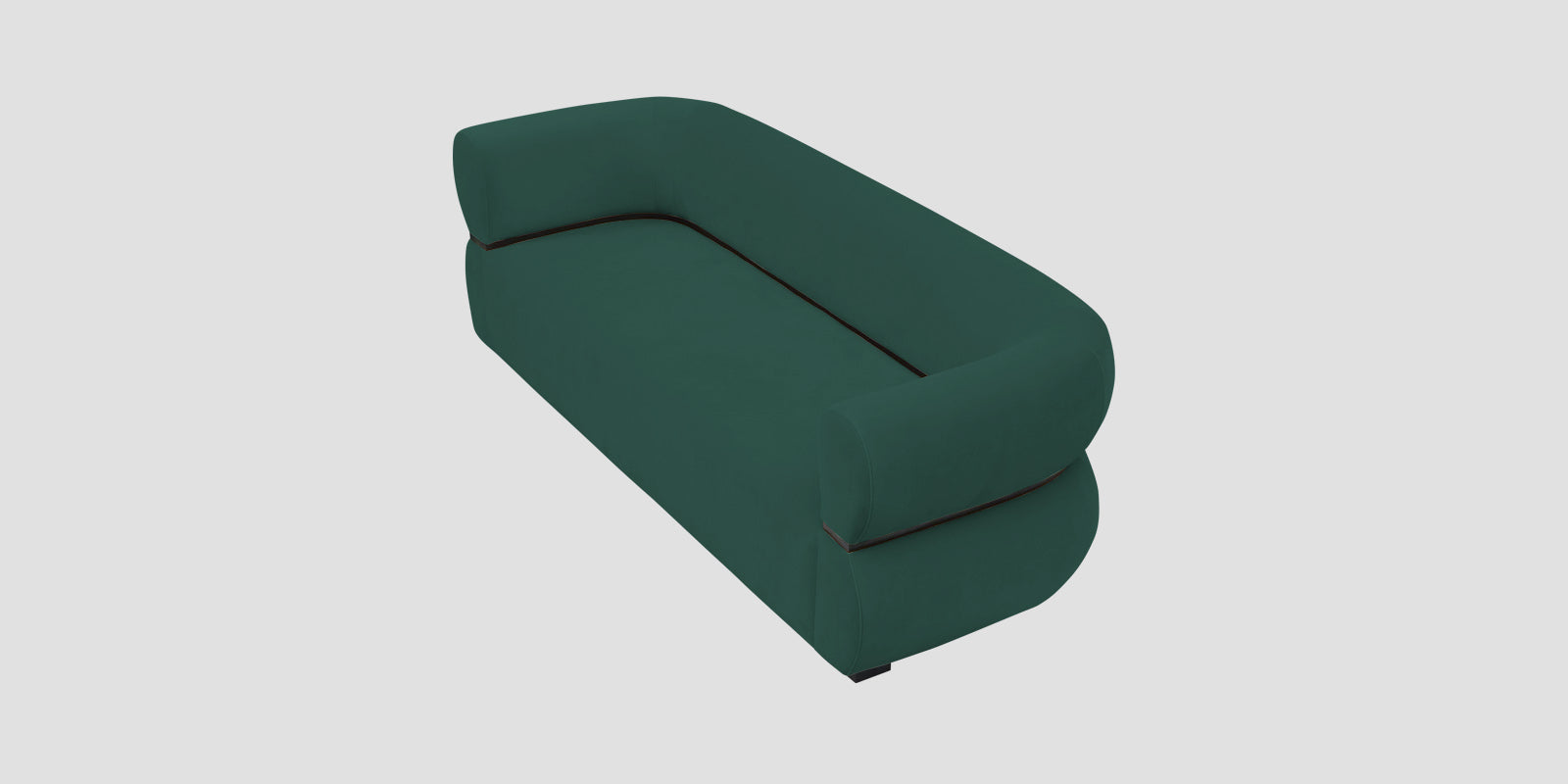 Kula Velvet 3 Seater Sofa In Amazon Green Colour - Febonic Living