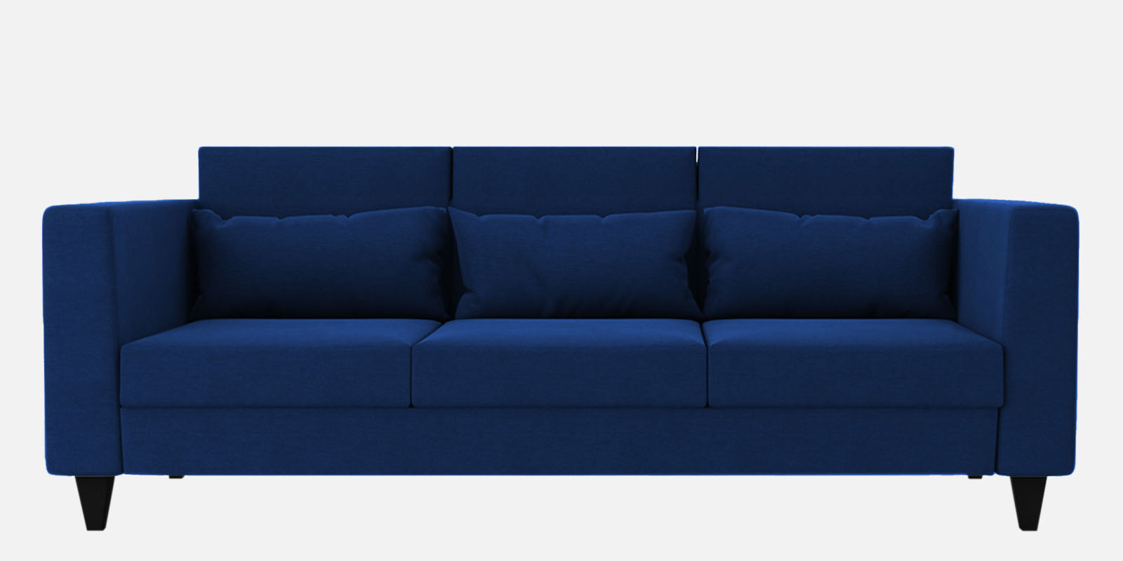 Nipul Fabric 3 Seater Sofa In Royal Blue Colour - Febonic Living