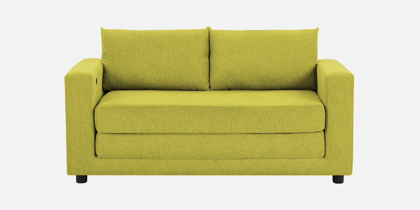 Roman Fabric 3 Seater Foldable Sofa Cum Bed In Parrot Green Colour With USB Portable Type - Febonic Living