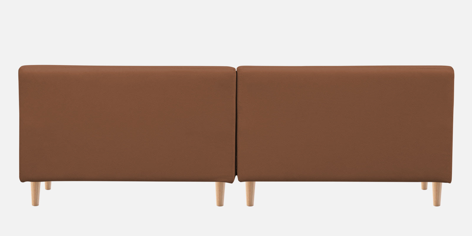 Woody Fabric LHS Sectional Sofa (3+Lounger) In Caramel Beige Colour - Febonic Living
