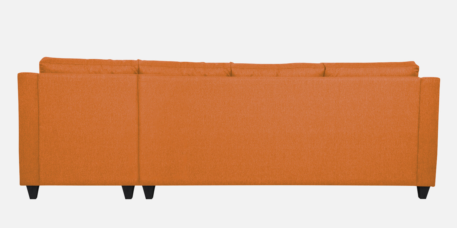 Welly Fabric LHS Sectional Sofa (3+Lounger) In Dark Orange Colour - Febonic Living