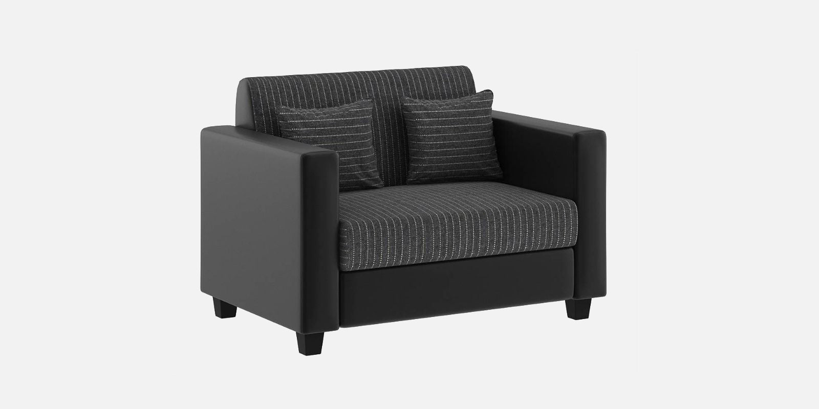 Baley Fabric 3+2+1 Sofa Seater Sofa in Lama Black Colour