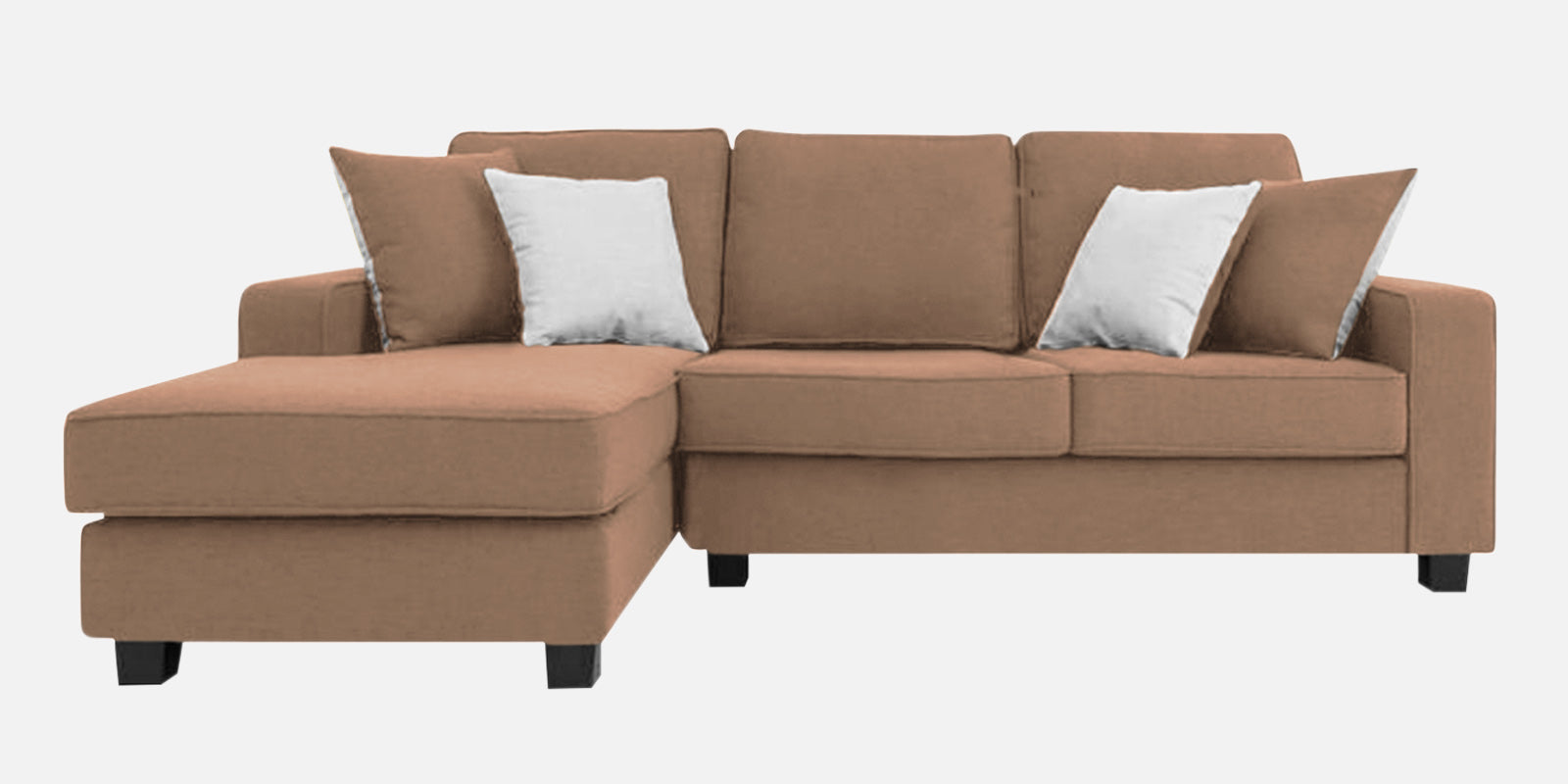 Ladybug Fabric RHS Sectional Sofa (2+Lounger) In Cosmic Beige Colour - Febonic Living