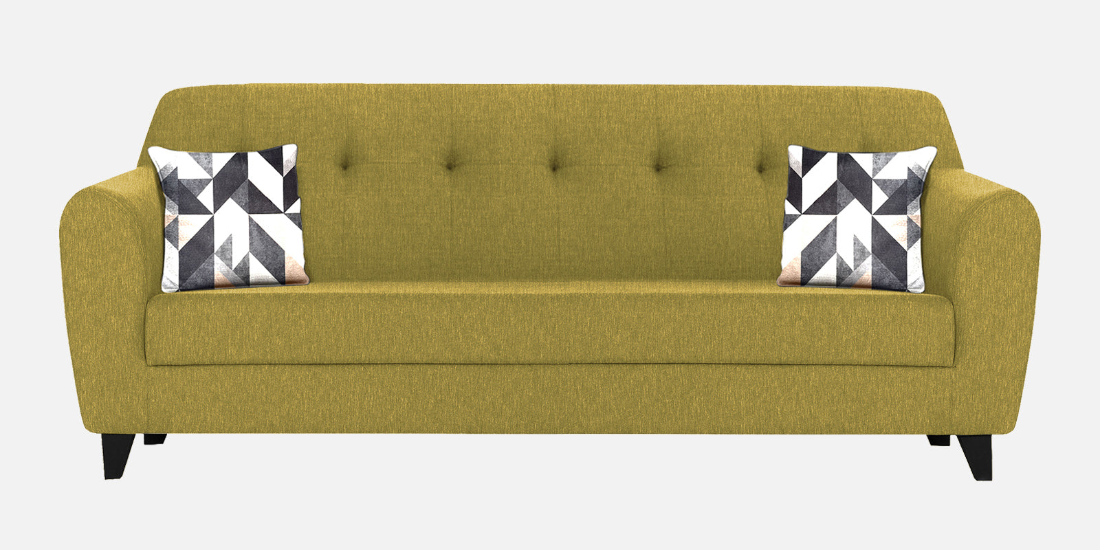 Melaan Fabric 3 Seater Sofa In Parrot Green Colour - Febonic Living