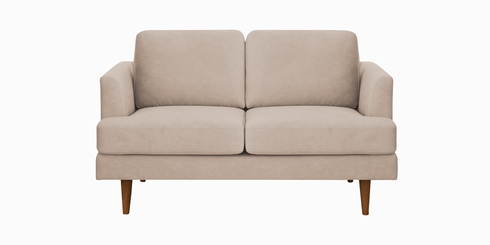 Motra Velvet 2 Seater Sofa In Camel Beige Colour - Febonic Living