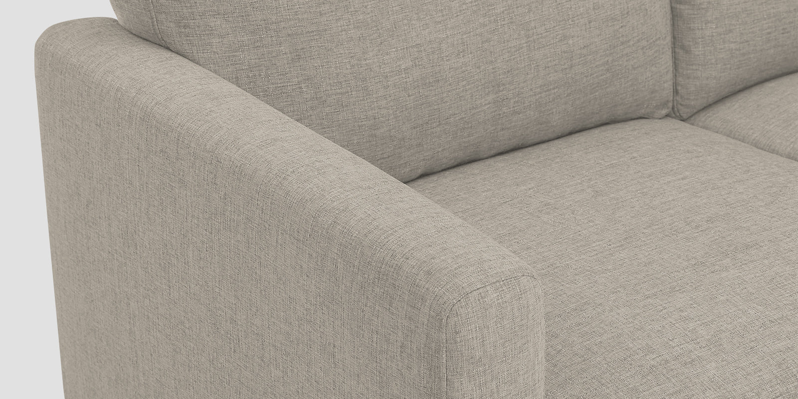 Romie Fabric RHS Sectional Sofa (2+Lounger) in Ash Grey Colour - Febonic Living