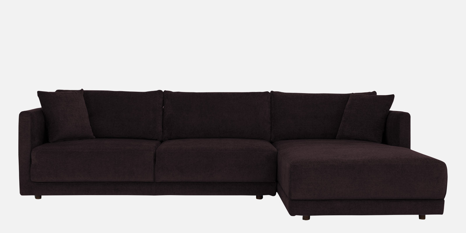 Northern Fabric LHS Sectional Sofa (3+Lounger) In Cara Brown Colour - Febonic Living