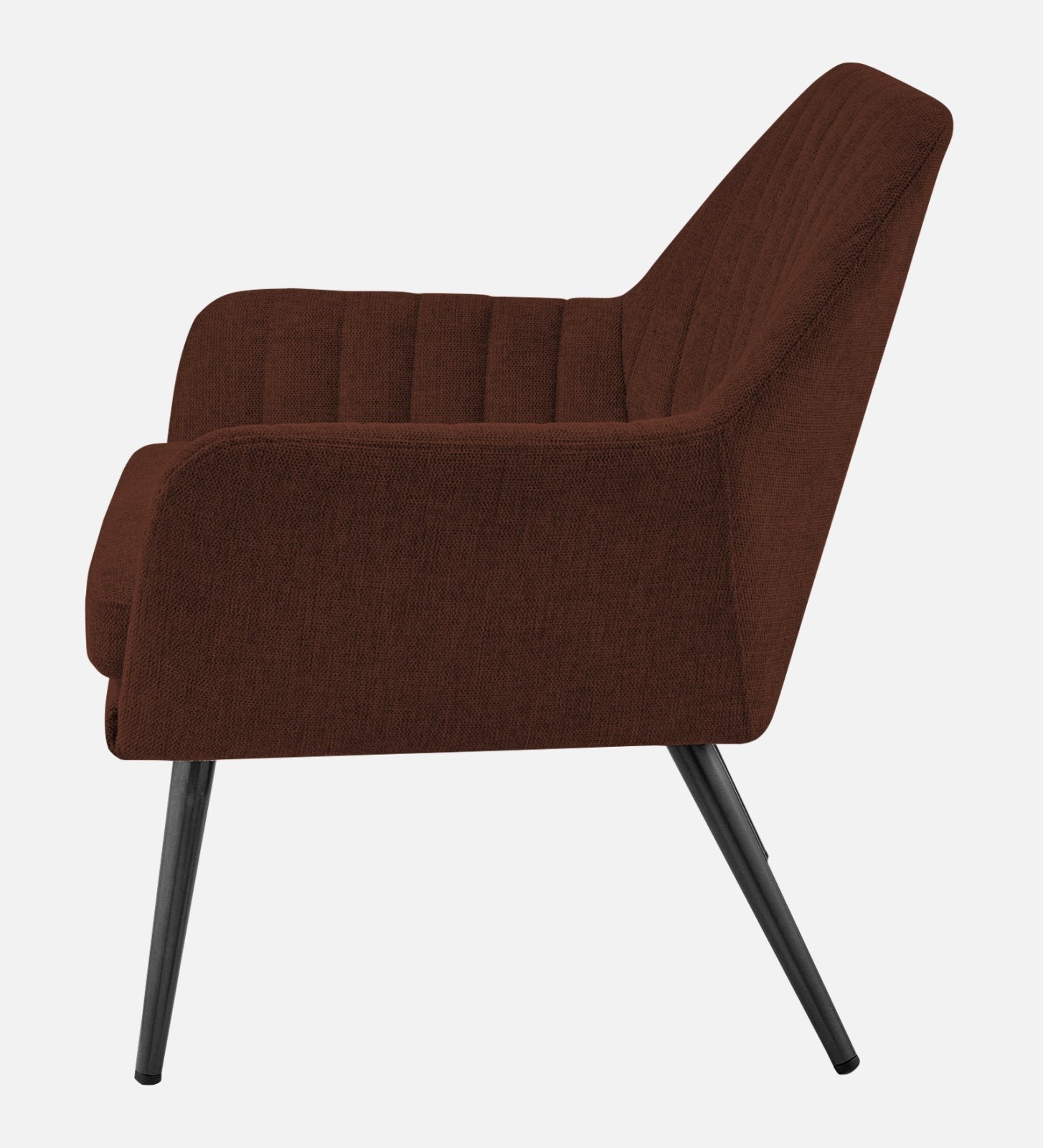 Bella Fabric Arm Chair In Coffee Brown Colour - Febonic Living