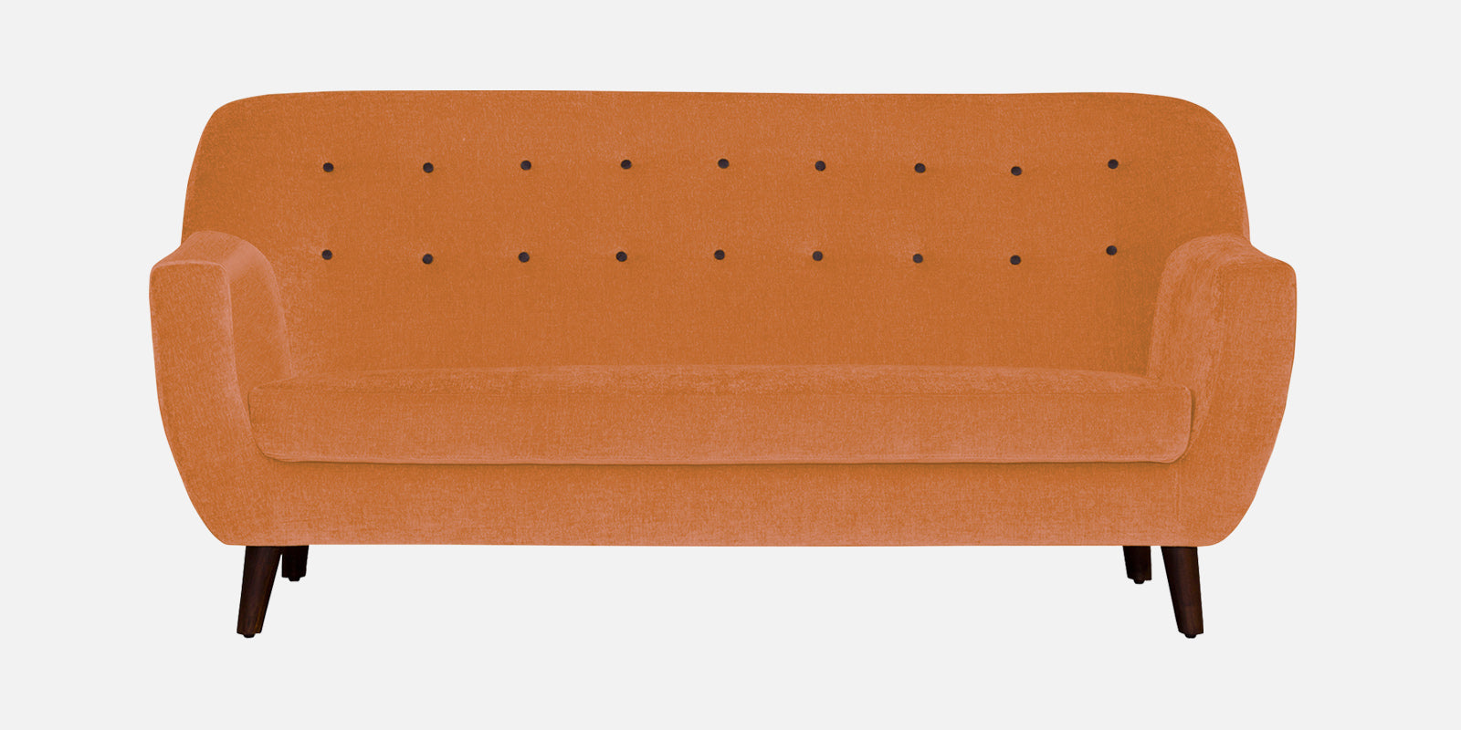 German Fabric 3 Seater Sofa In Dark Orange Colour - Febonic Living
