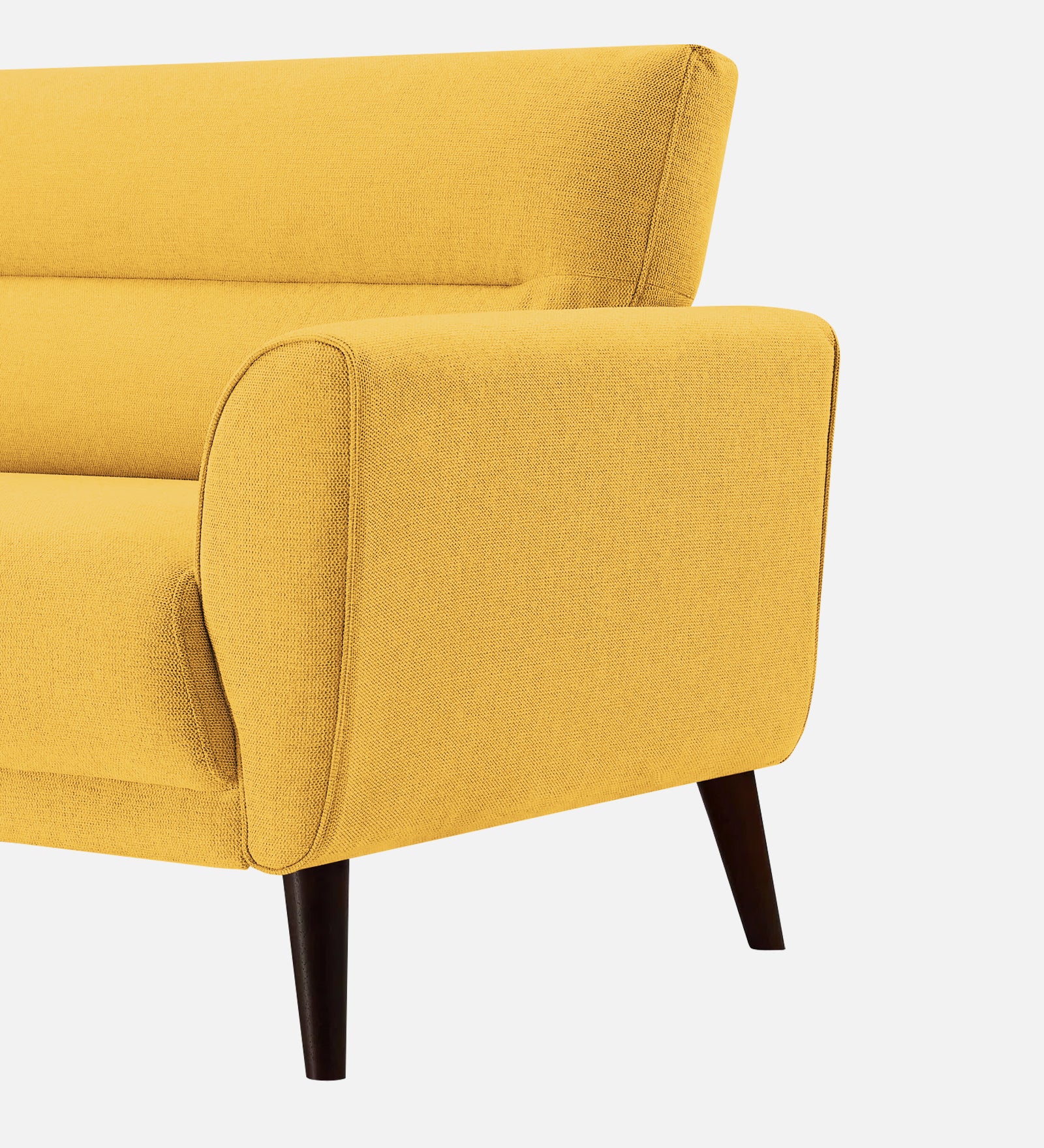 Castro Fabric 1 Seater Sofa In Bold Yellow Colour - Febonic Living