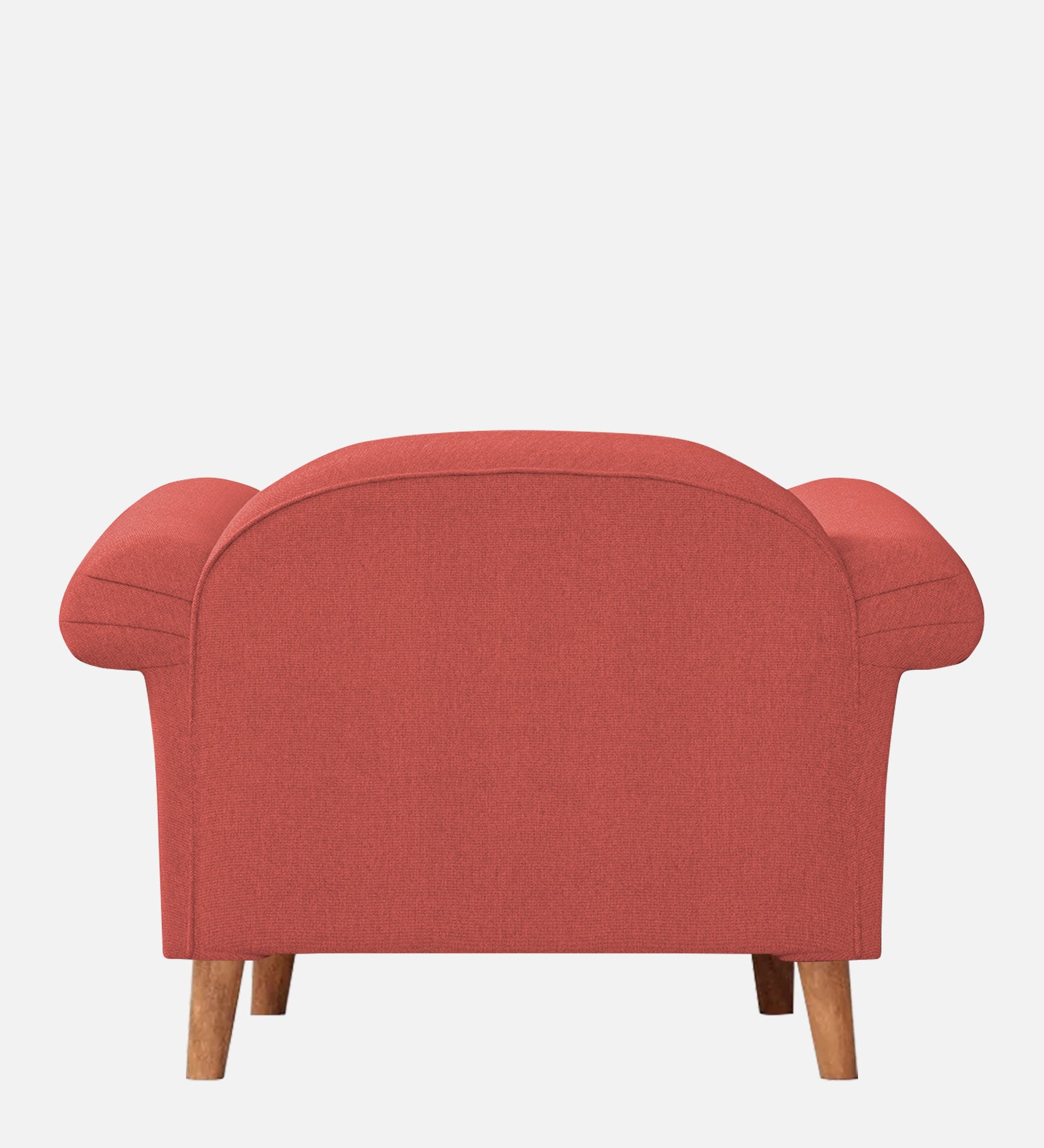 Barber Fabric 1 Seater Sofa In Salmon Pink Colour - Febonic Living