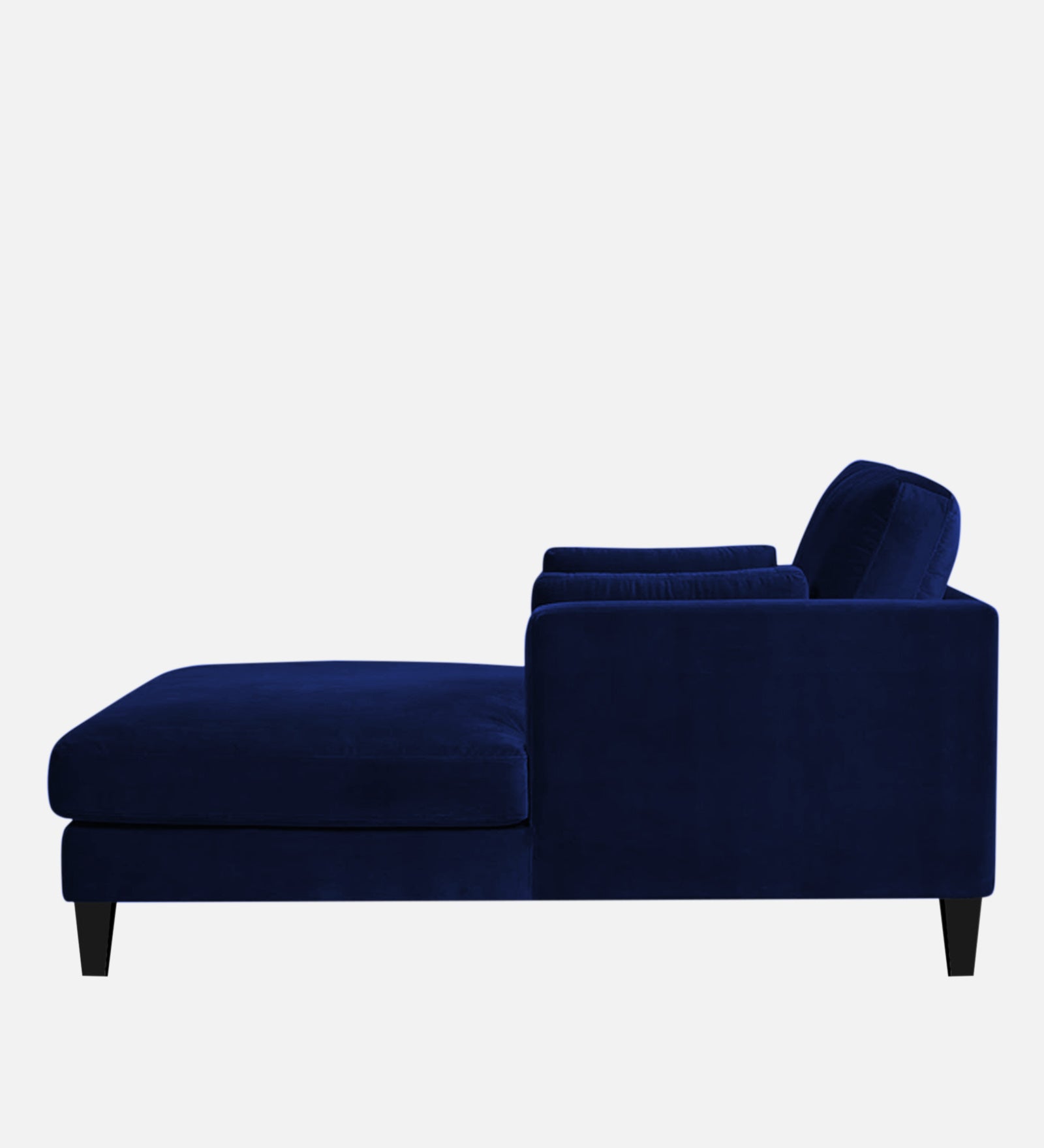 Makou Velvet Chaise Lounger In Imperial Blue Colour - Febonic Living