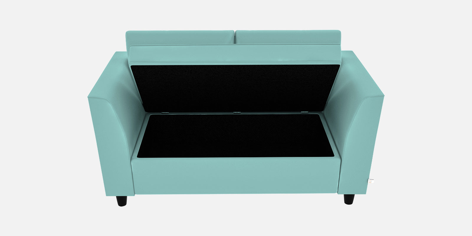 Bristo Velvet 2 Seater Sofa In Barmunda Aqua Colour With Storage - Febonic Living