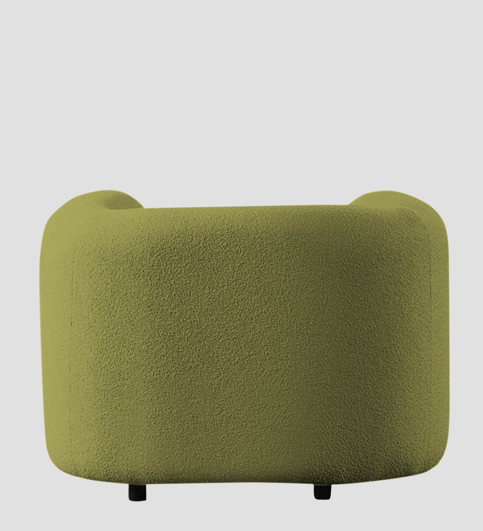 Corny Boucle Fabric 1 Seater Sofa In Apple Green Colour - Febonic Living