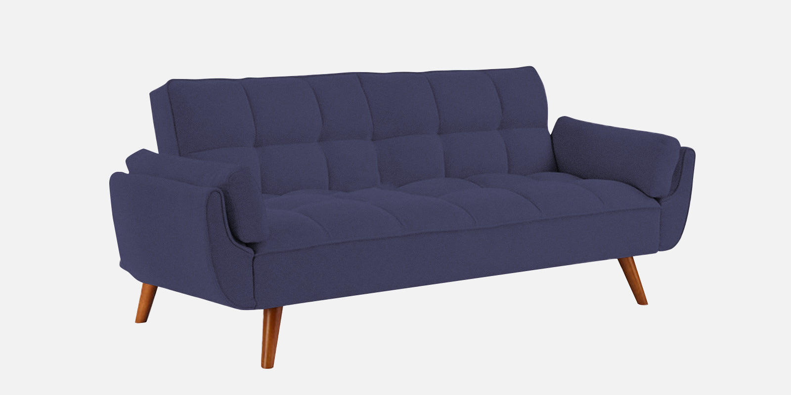 Melano Fabric 3 Seater Convertible Sofa Cum Bed In Slate Blue Colour - Febonic Living