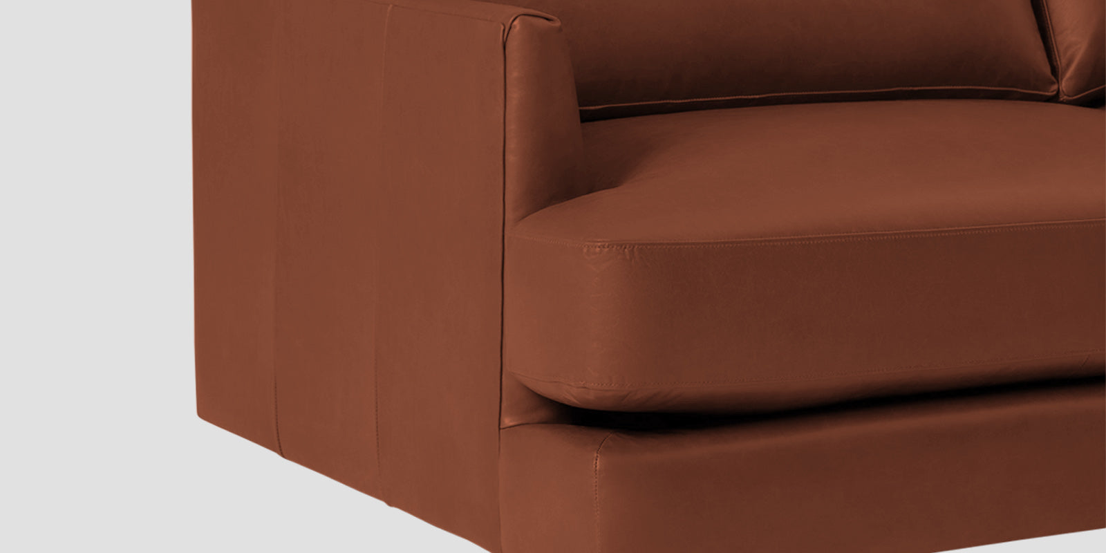 Sterio Leatherette 2 Seater Sofa In Sandle Brown Colour - Febonic Living