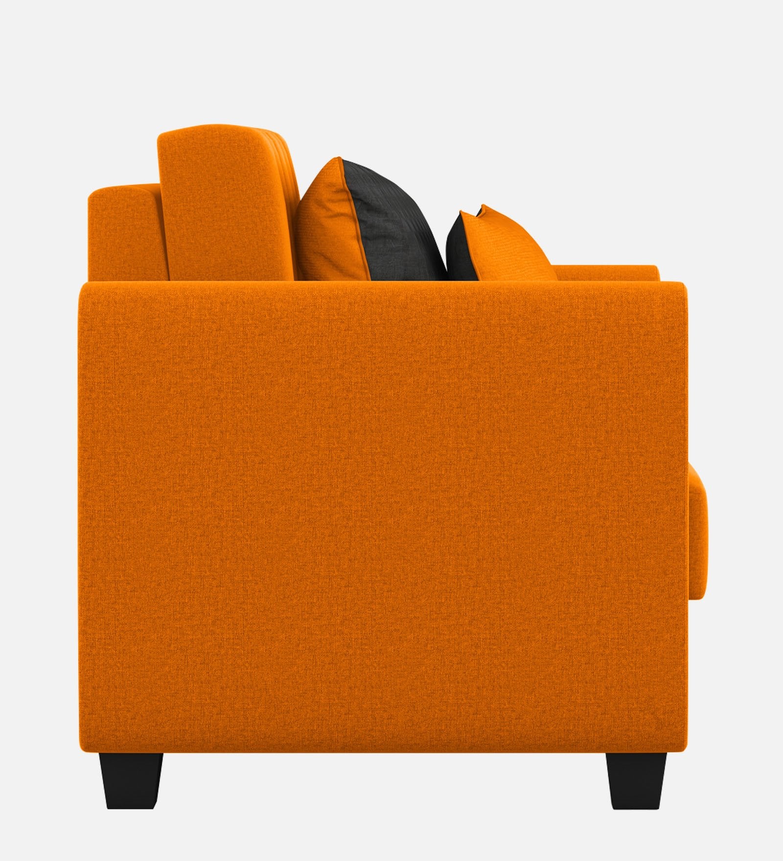 Cosmic Fabric 1 Seater Sofa in Vivid Orange Colour