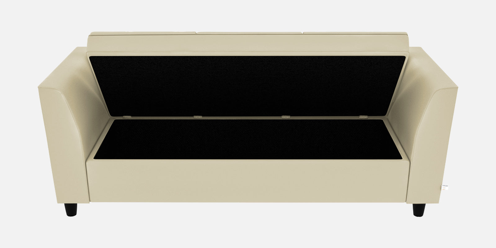 Bristo Velvet 3 Seater Sofa In warm white Colour With Storage - Febonic Living