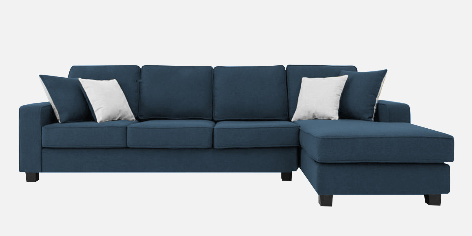 Ladybug Fabric LHS Sectional Sofa (3+Lounger) In Light Blue Colour - Febonic Living