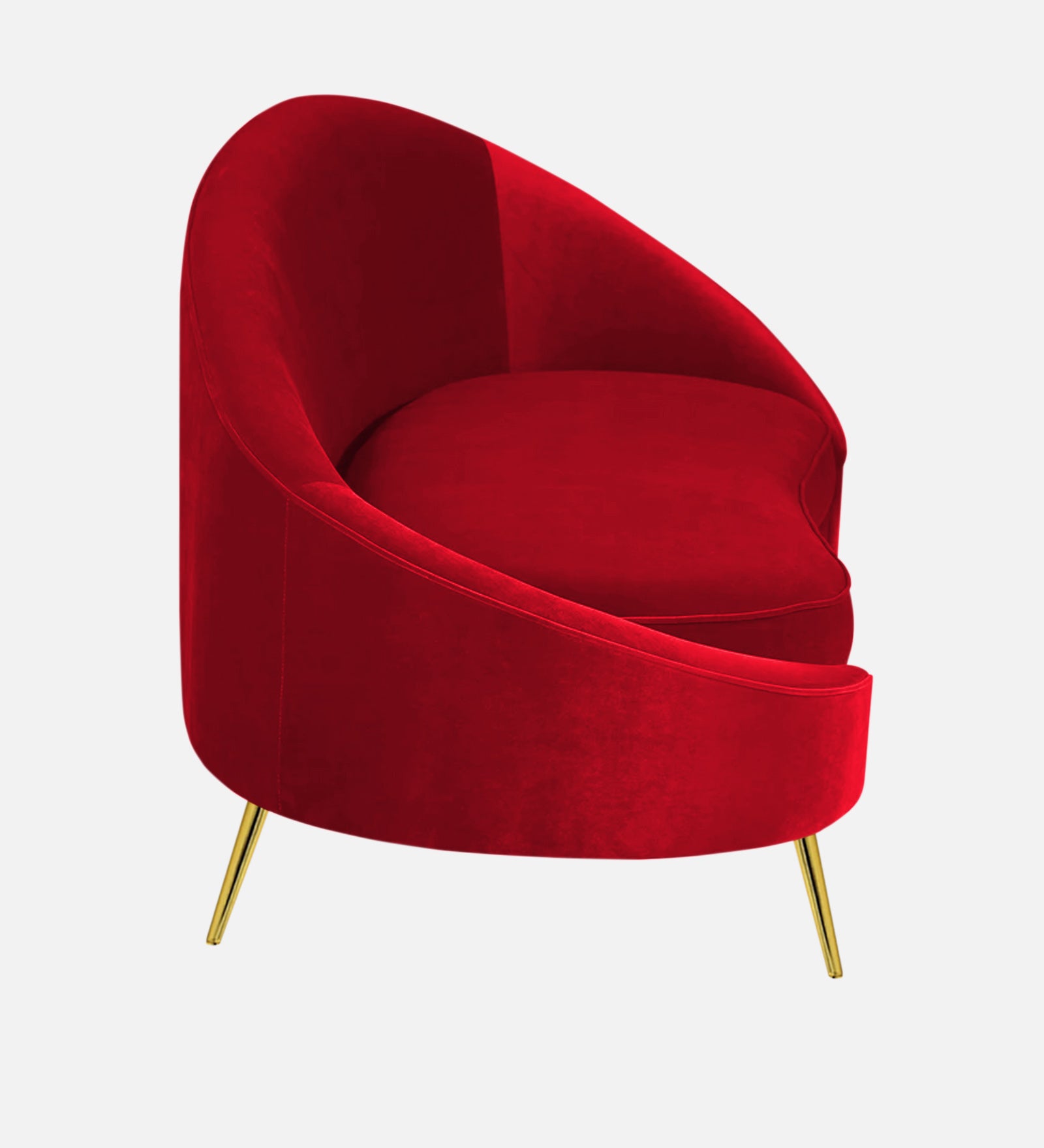 Cely Velvet LHS Chaise Lounger In Blood Maroon Colour - Febonic Living