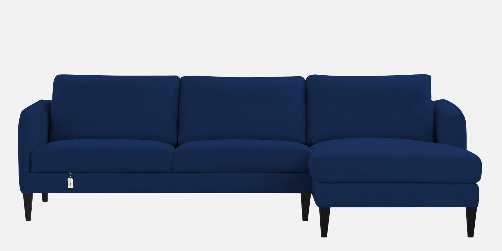 Piku Fabric LHS Sectional Sofa (3+Lounger) In Royal Blue Colour - Febonic Living