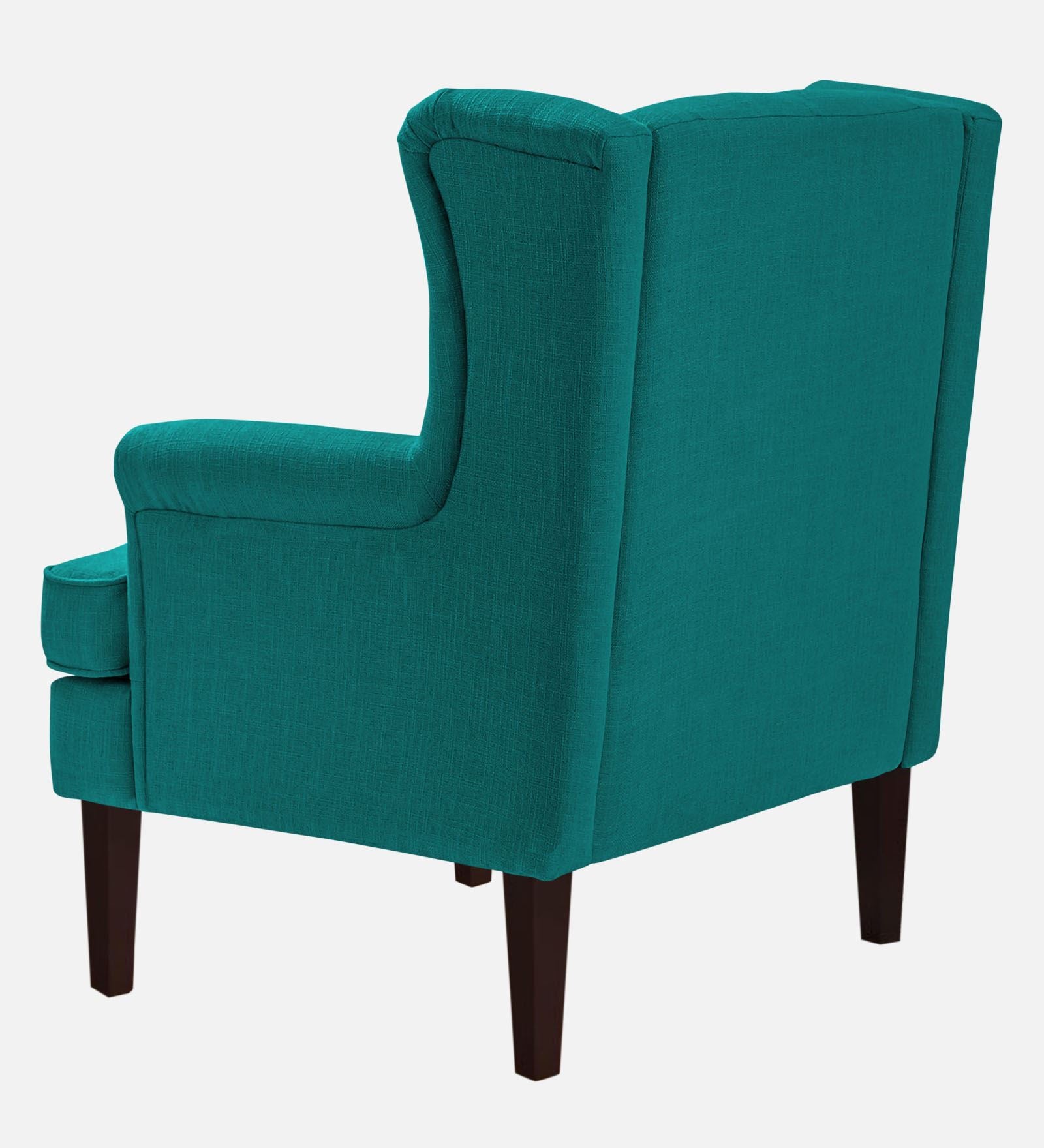 Deyuk Fabric Wing Chair In Sea Green Colour - Febonic Living