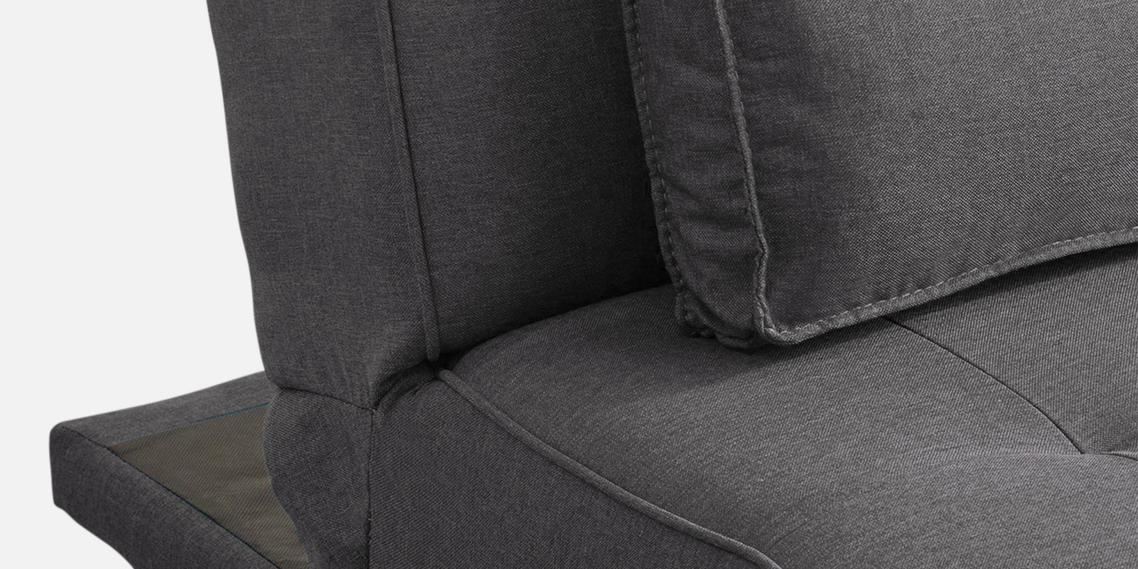 Jerry Fabric 3 Seater Convertible Sofa Cum Bed In Sudo Grey Colour - Febonic Living