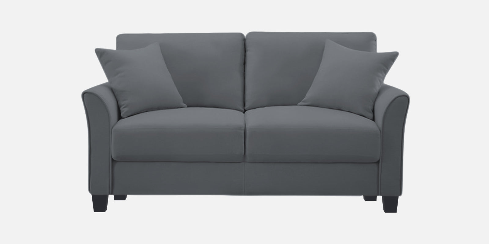 Daroo Velvet 2 Seater Sofa In Pubble Grey Colour - Febonic Living