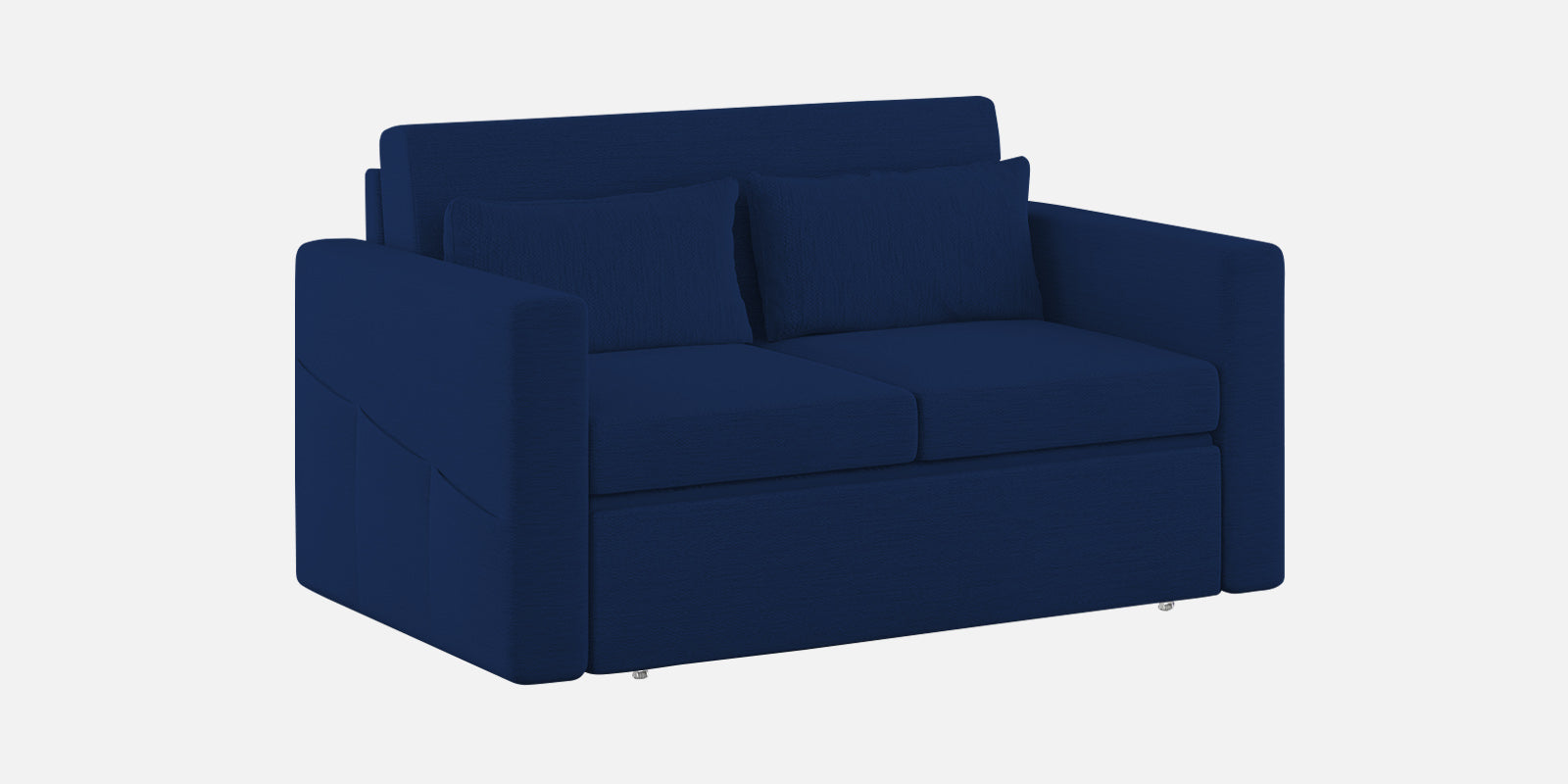 River Fabric 2 Seater Pull Out Sofa Cum Bed In Royal Blue Colour - Febonic Living